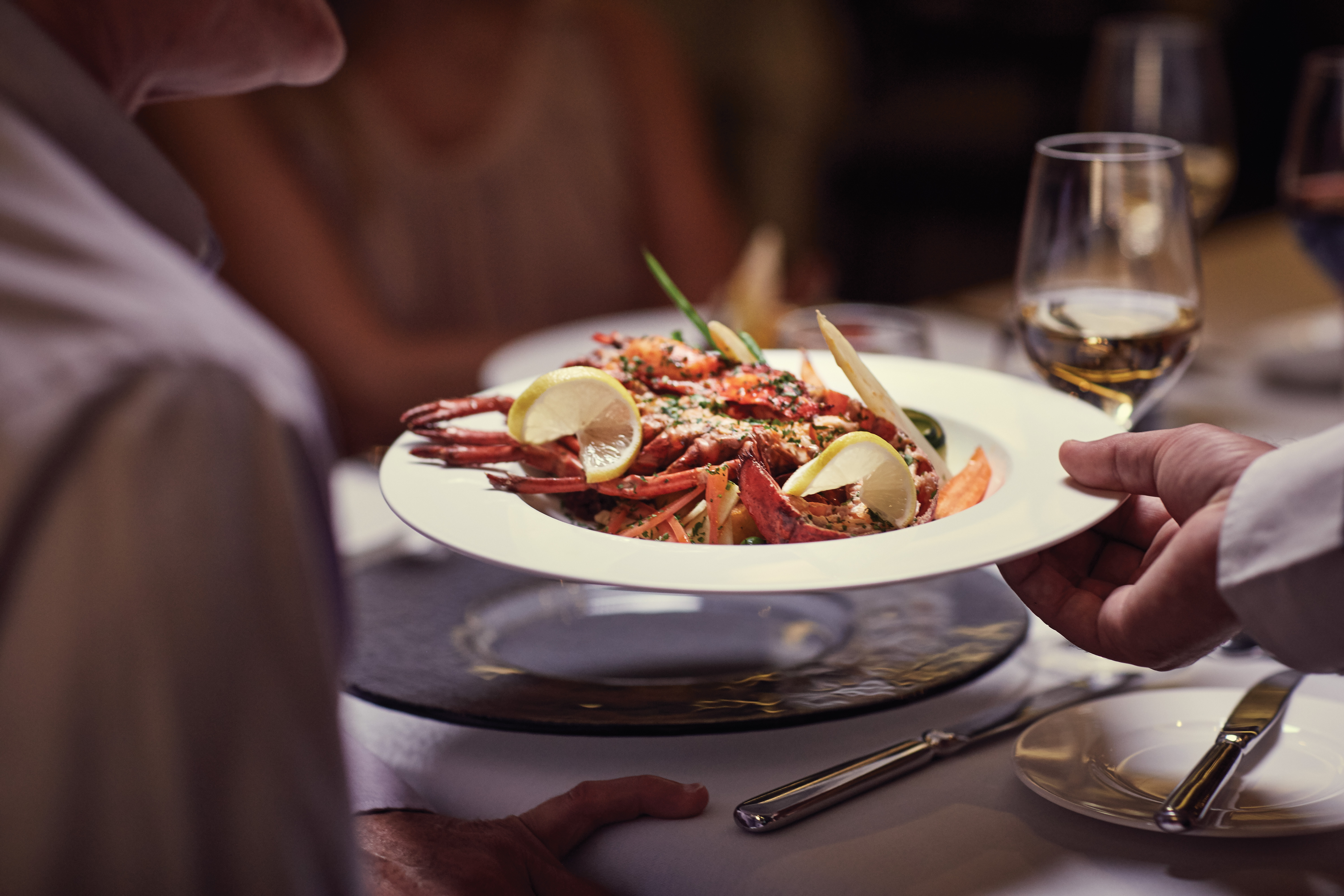 Delicious meals pared with wines selected by prize-winning expert Olly Smith at speciality restaurant The Glass House