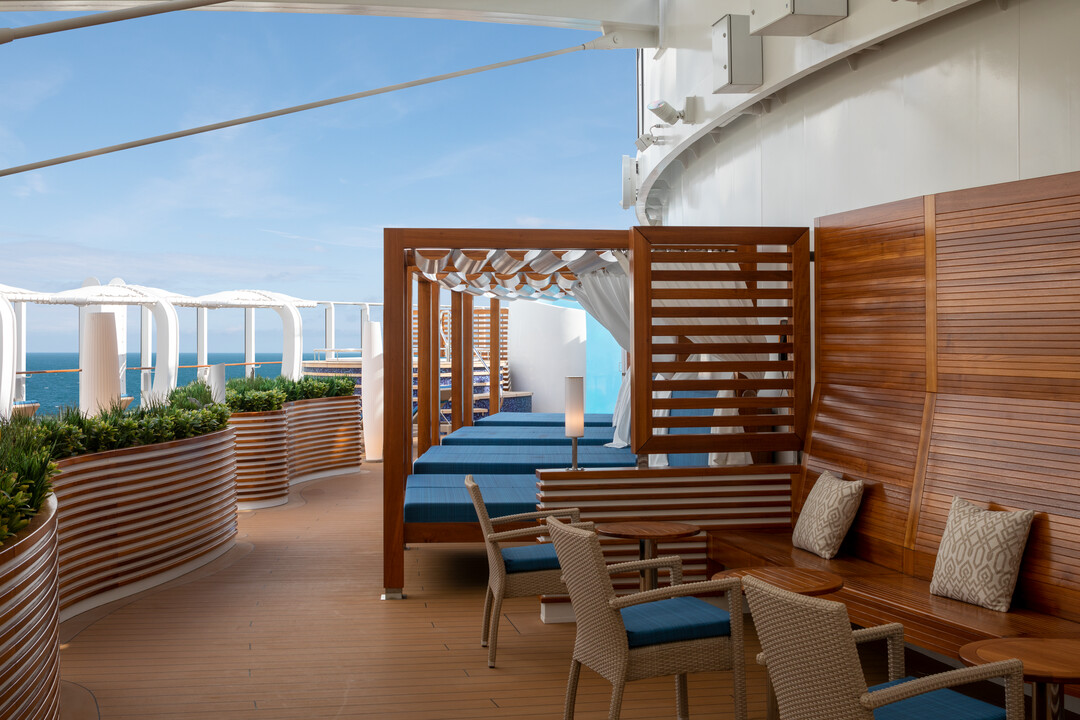 Cool down in the sea breeze and enjoy a treatment from the Oasis Spa in The Retreat