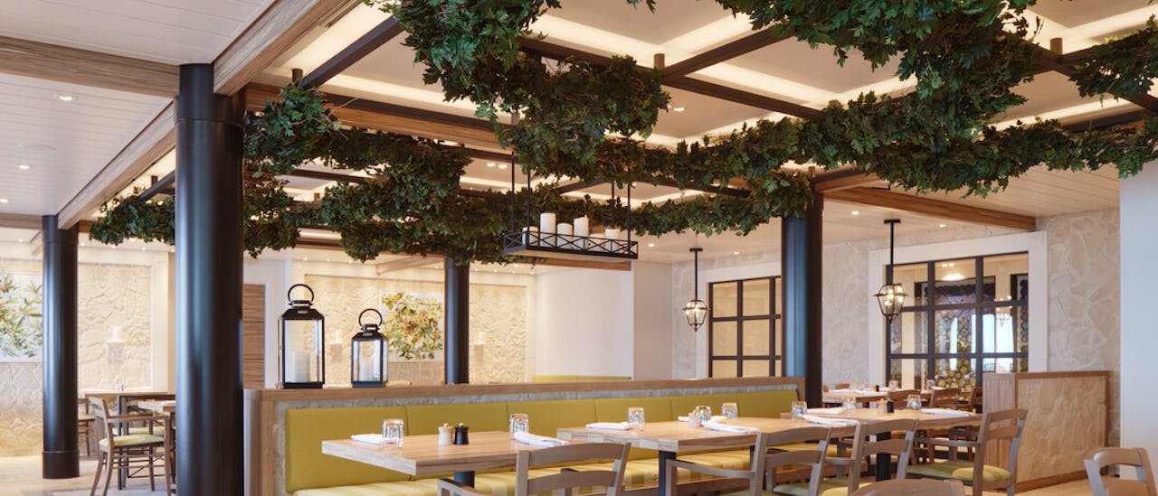 Savor authentic Mediterranean dishes and sharing platters at The Olive Grove, complemented by aperitifs and regional wines for a relaxed dining experience