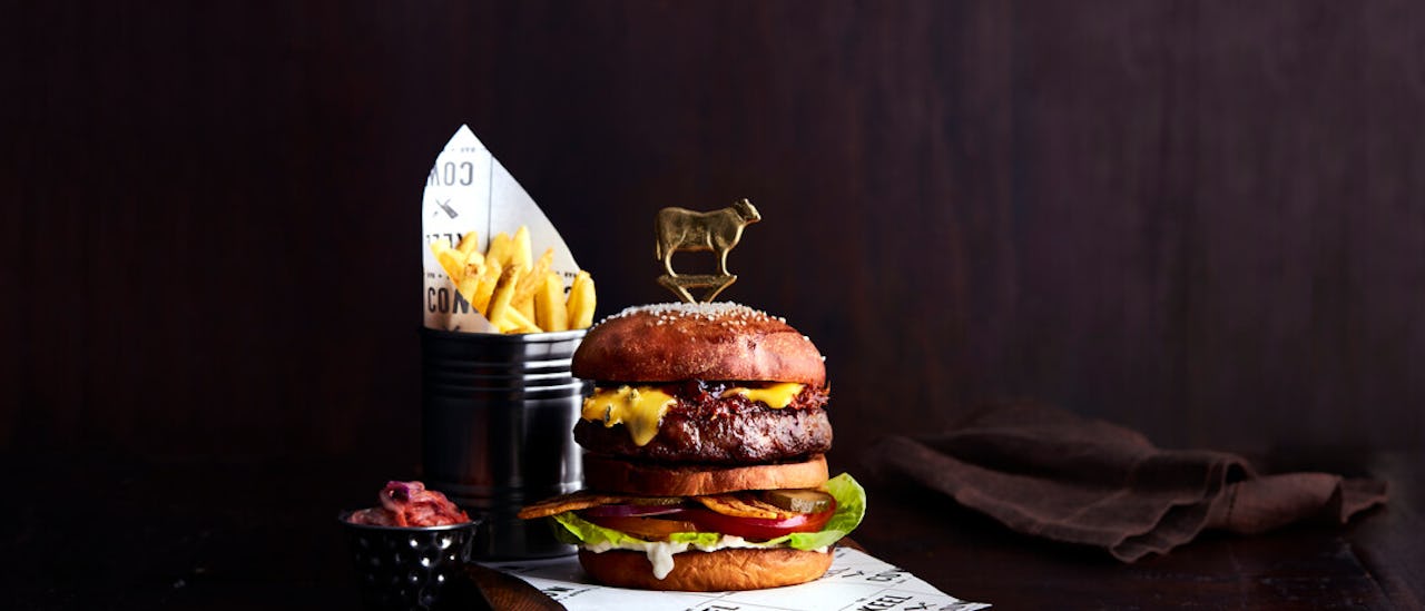 Breakfast, lunch, or dinner authentic gastropub fare is served at The Keel & Cow