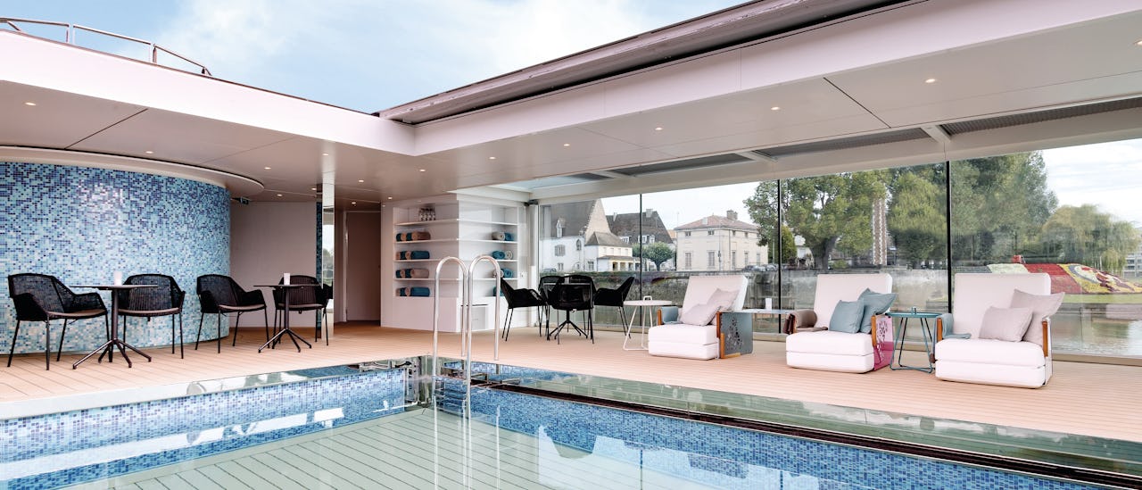 The pool with a retractable roof