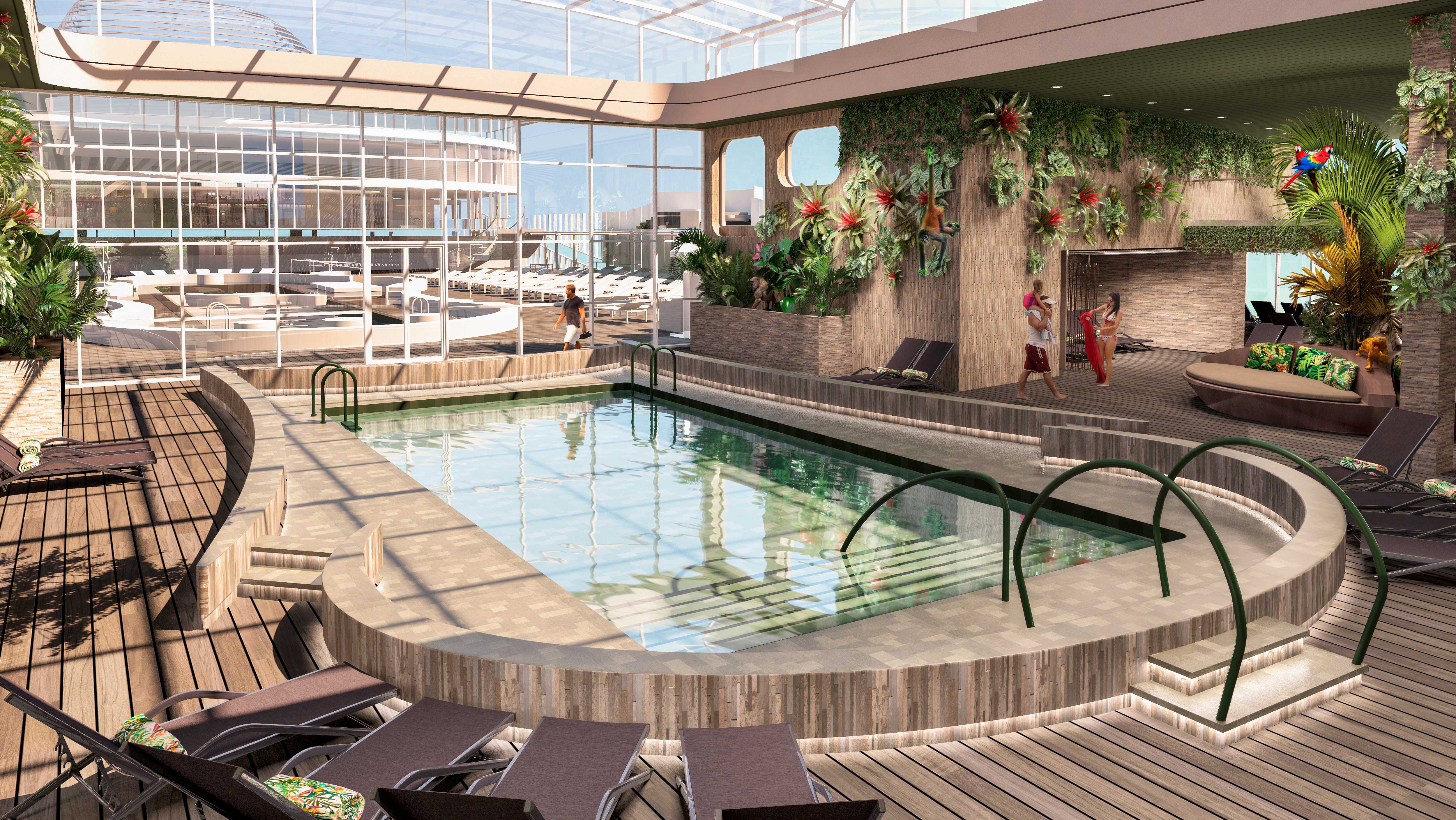 The ultimate poolside relaxation at the Botanic Garden