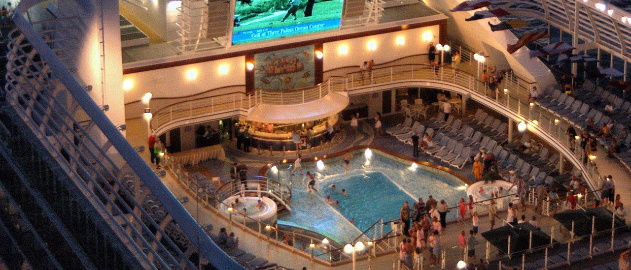 Watch a movie under the stars on the pool deck