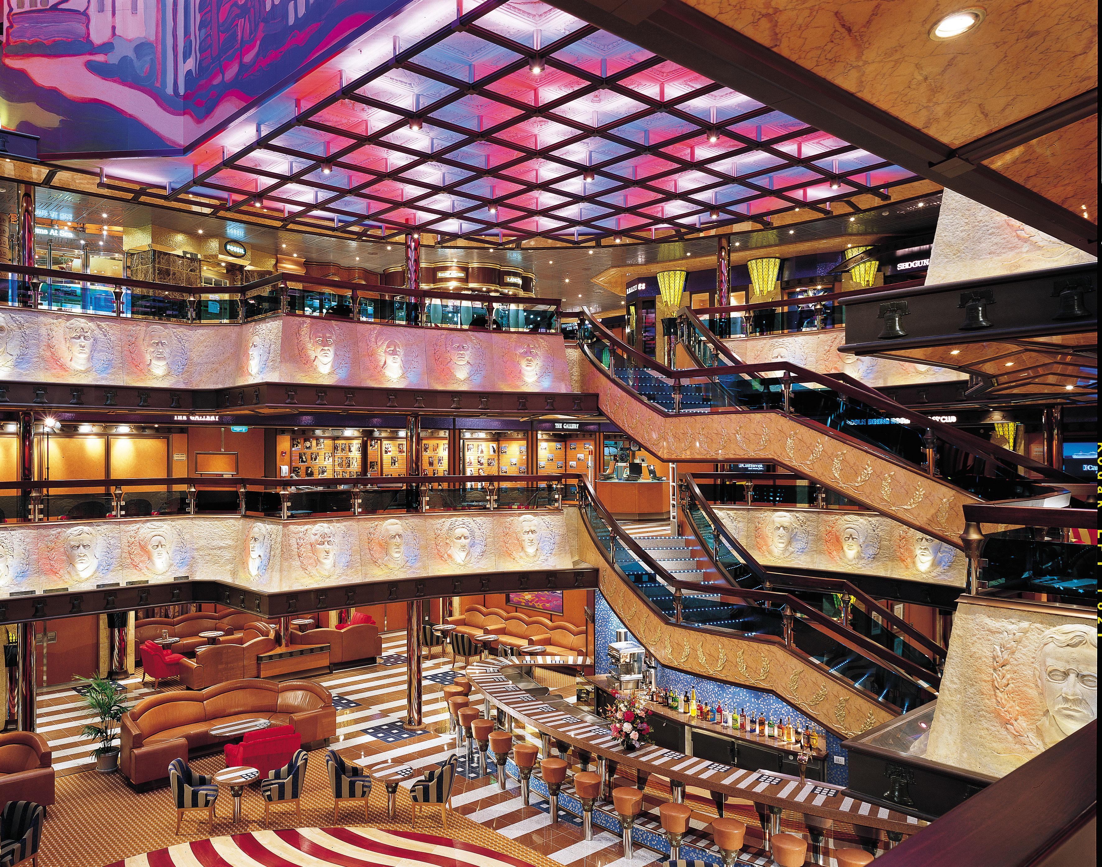 The atrium – the heart of the ship