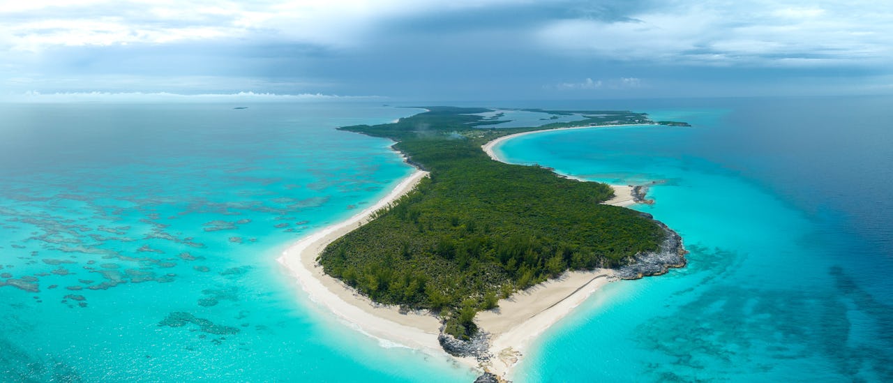 Aerial view of Half Moon Cay